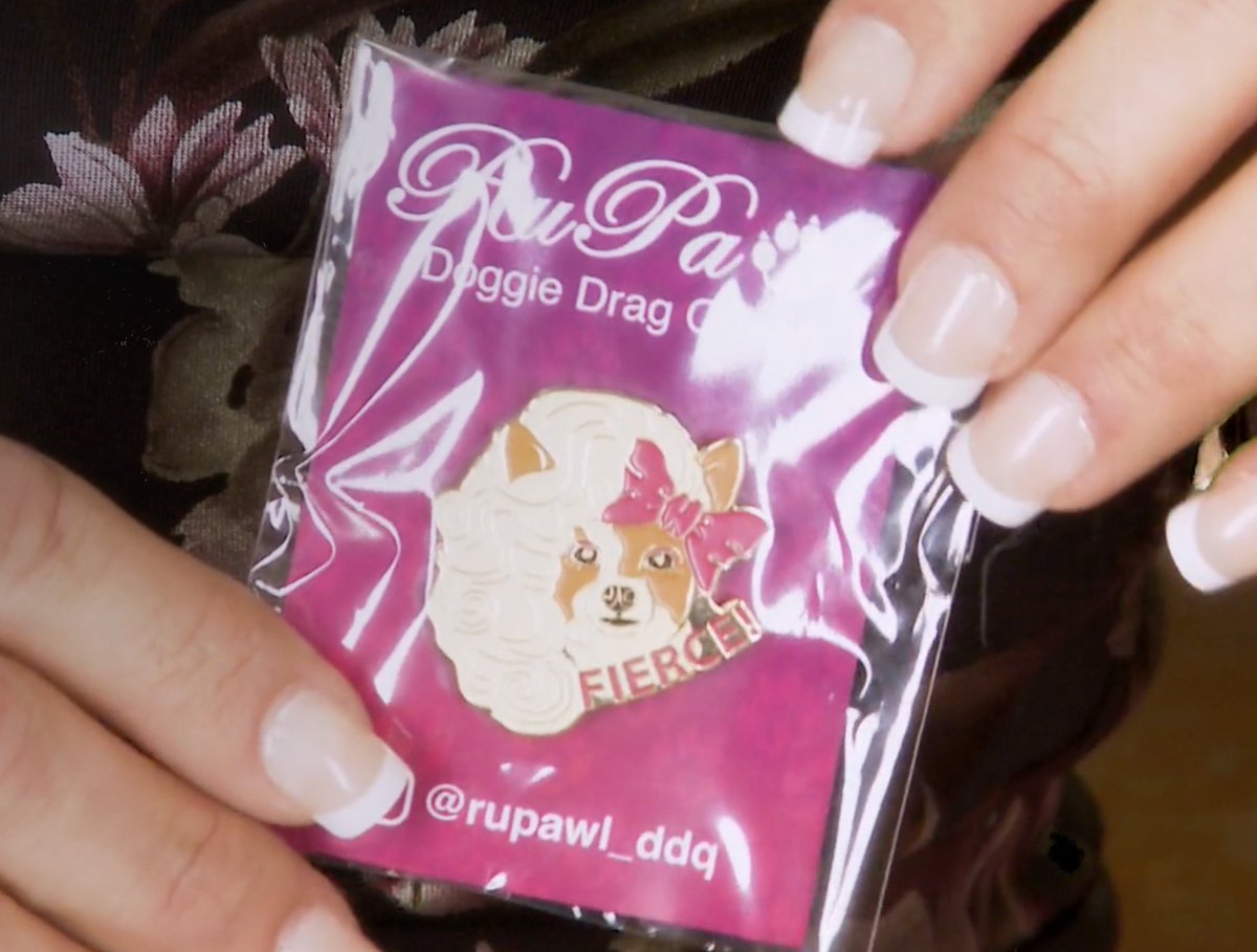 RuPawl_Official's tweet photo. If you watched #pets4pets today, you may have caught some of my merch. Hope you enjoy your pin @Ethylina! @KashaDavis @DevenGreen @WorldOfWonder https://t.co/uzJbl3q0tt