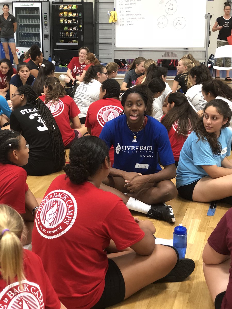 Loved working on #growthmindset with these amazing Give It Back campers. We heard: “I can do this!” “If I work hard I can do better!” “I have lots of room to improve!” “I can learn!” <a href="/usavolleyball/">USA Volleyball</a> <a href="/reinsprogram/">REINS Program</a> <a href="/espnw/">espnW</a> #GiveItBackToREINS