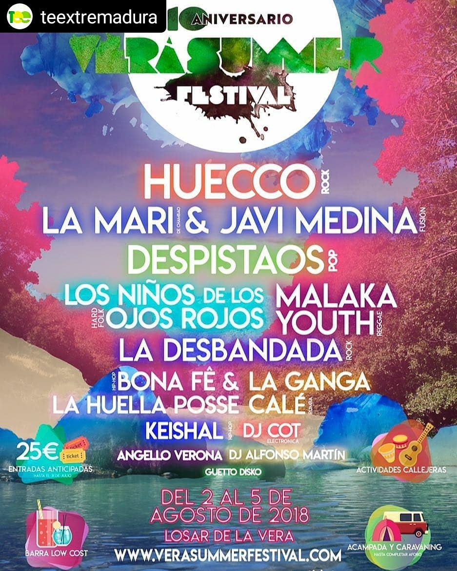 turismolavera's tweet photo. #tipsdeviajero @TheFestivaleros #plan de #verano 😎🎤 con mucho ritmo #Verasummer #festival del 2 al 5 de #agosto en Losar de la Vera @Verateando @verasummerfest @deFestivales @Extremadura_tur @musicislife @ElViajero_Pais @SolMusica @TurismoEnLaVera @Aturive @sinosecancela https://t.co/BYuc4FVKAd