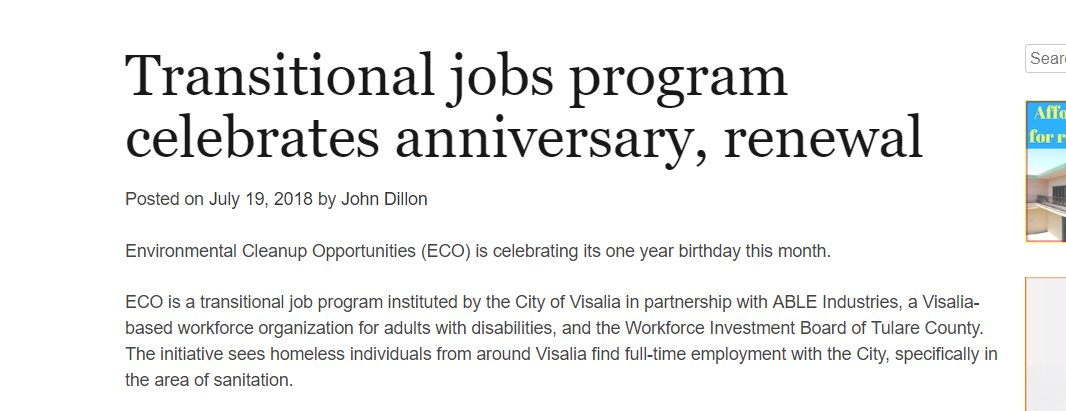 CityofVisalia's tweet photo. Thank you to the Valley Voice for helping us celebrate the one year birthday of our Environmental Cleanup Opportunities (ECO) transitional job program! #ECO #JobProgram #WorkingTogether https://t.co/BiwZRBsQxH https://t.co/Veuc6c3ffn