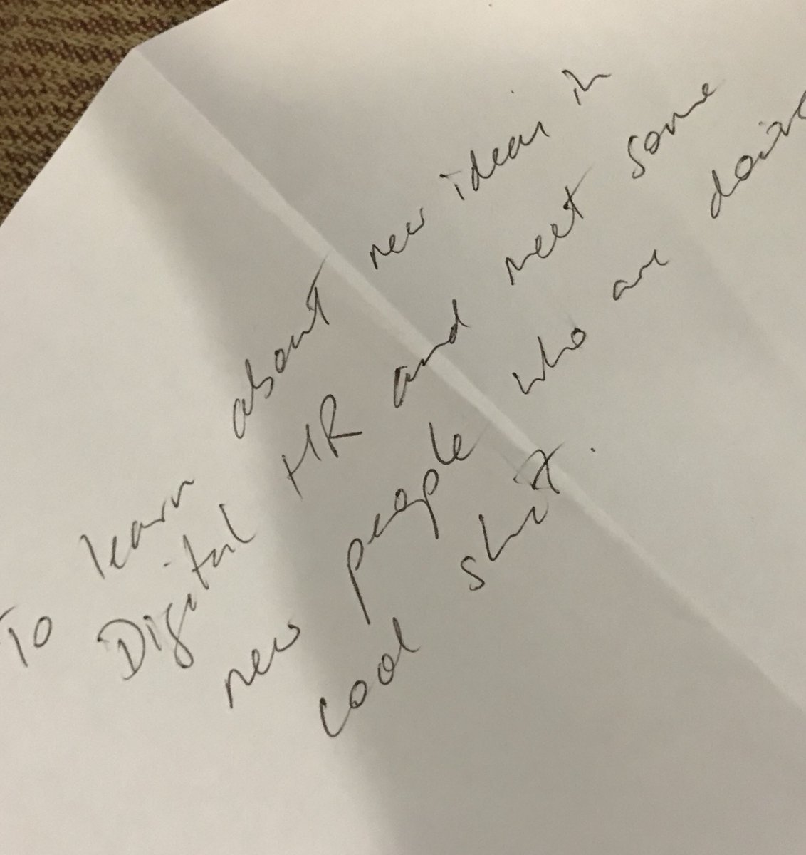 This paper plane landed on me at the kickoff for #hrtechfest 

I agree!