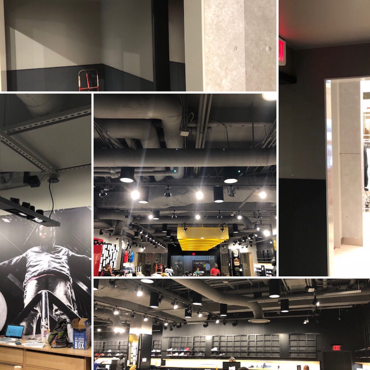spcs_inc's tweet photo. Paint and wall covering makes buying shoes look 👀 better! #ceilingstaring #wallcoveringsexpert #footaction #galleriahouston #paintzen #topnotchclientsarethebest #spectrumpaintandcommercialservices https://t.co/Mknv1AYYZm