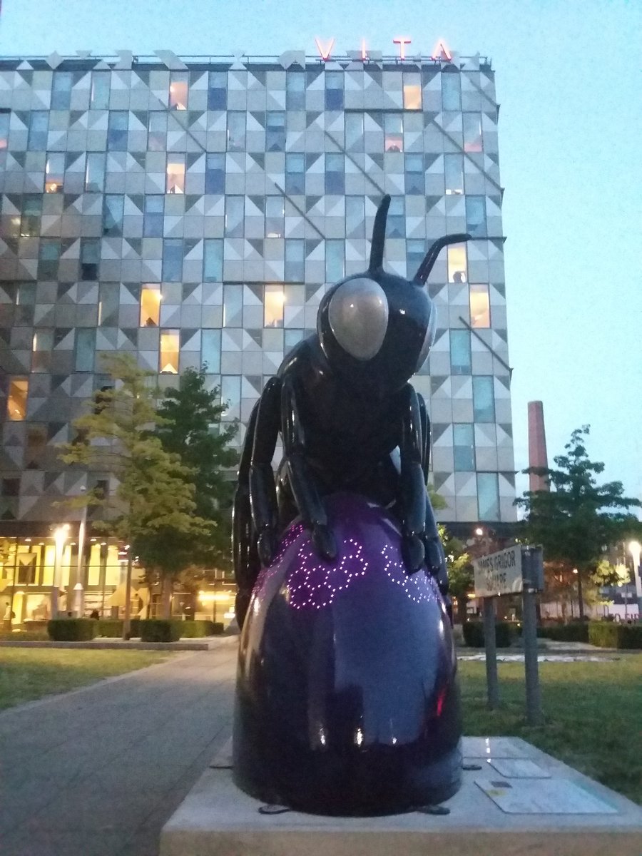 APBissell's tweet photo. It's landed. @The_Beeholder #58 has landed at James Grigor Square @First Street. Most popular comment so far #ThatsMint @beeinthecitymcr https://t.co/7iVYgITqjD