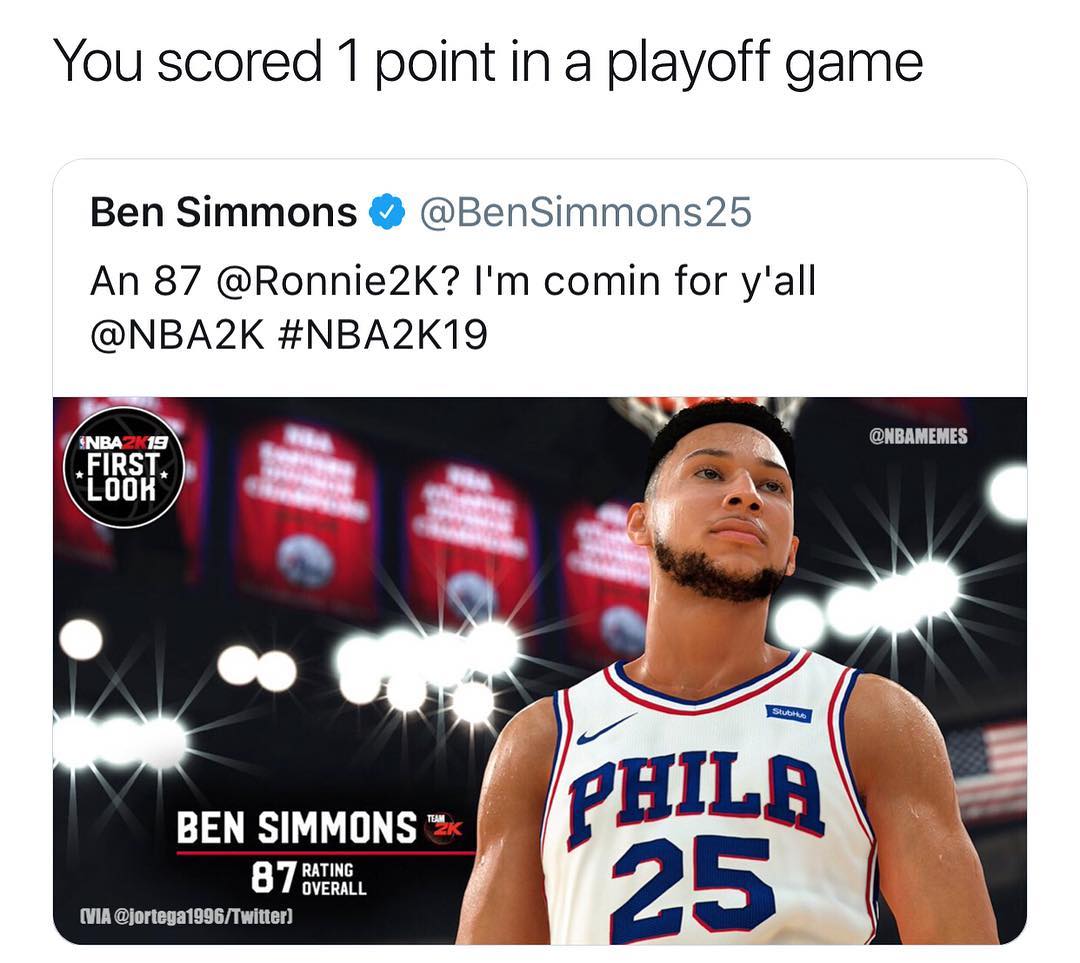 NBA Memes on Twitter "Ben Simmons needs to get real. https//t.co