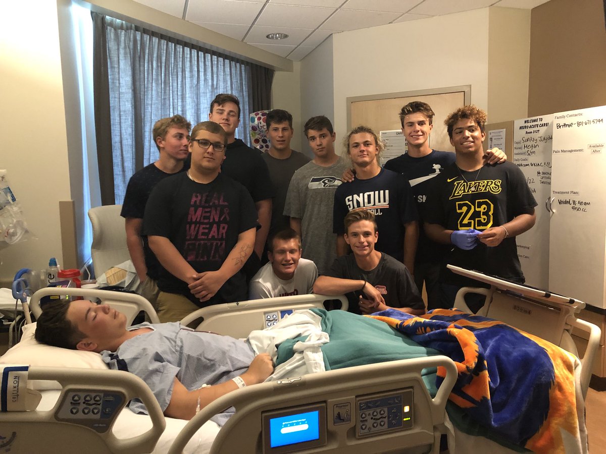 bubbanielsen6's tweet photo. r teammate broke his spine this past weekend in a four wheeler accident and is a huge fan of yours. He’s the happiest kid we know and never seen him this low because he may never be able to play again. It would mean a lot if you could come say hi and cheer him up @spidadmitchell https://t.co/66CAl7Uagg