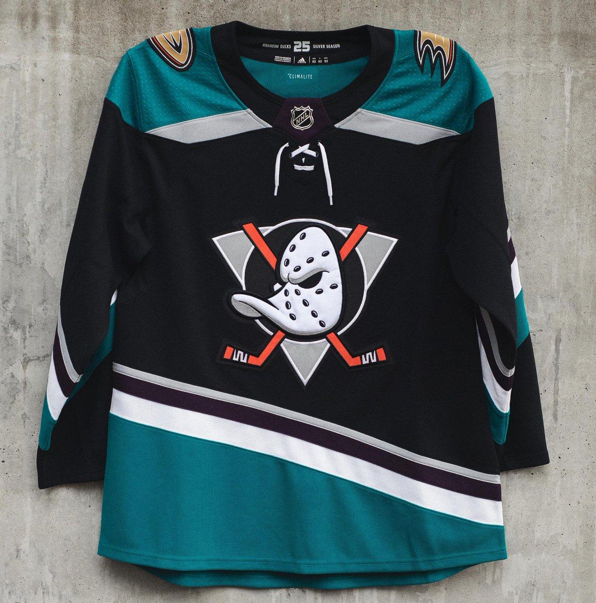 anaheim ducks 25th anniversary jersey