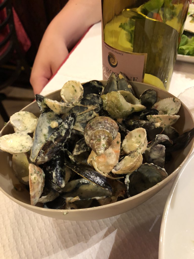 Remains of the seafood I found in my Linguini tonight... How are the French people so thin? #FruitsDeMere