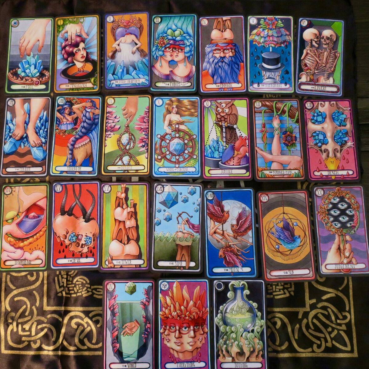 RollforTrouble's tweet photo. Here's the full #OddityTarot that we're using in our River of Tueriesal #dnd campaign. What kind of stories do these cards hold? https://t.co/PZtAkPA1Bm