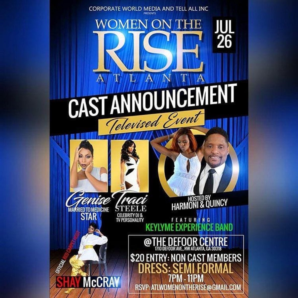 ivfilmtv's tweet photo. #AtlantaCasting #FilmedEvent 🎥 The only place to be July 26th is @defoorcentre at 7pm for #WOMENONTHERISEATLANTA Casting Announcement hosted by @differentbydesignatl and @quincybondsproductions featuring Keynote Speaker @officialgenise from #Marriedtomedicine & https://t.co/hW1kWW3IYG