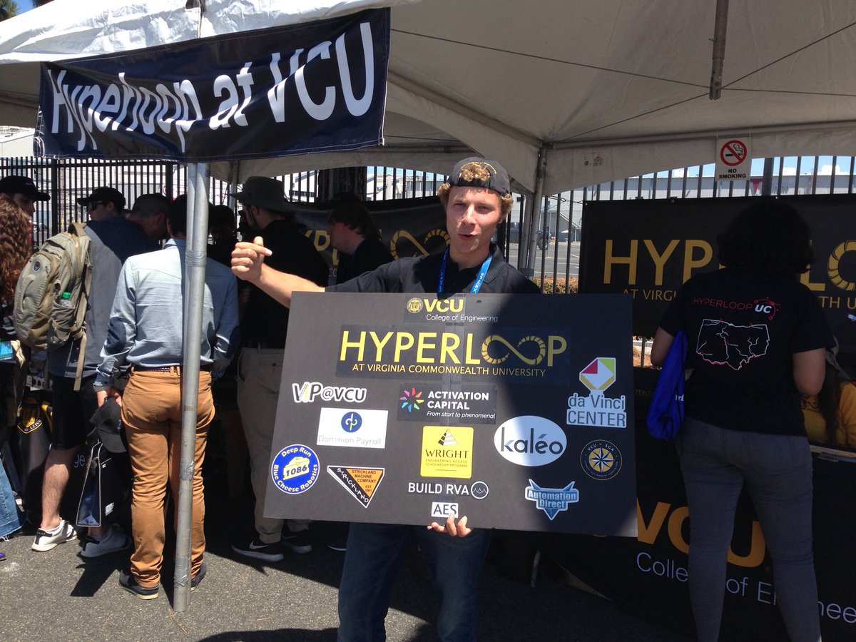 VCU's tweet photo. Sharing some pics of @HyperloopAtVCU on competition day! #VCULoop #SpaceX @VCUEngr @VCUdaVinci https://t.co/yj7ZETgfTn
