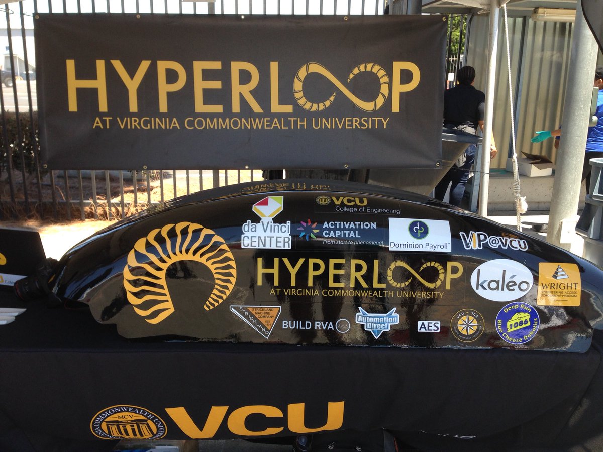 VCU's tweet photo. Sharing some pics of @HyperloopAtVCU on competition day! #VCULoop #SpaceX @VCUEngr @VCUdaVinci https://t.co/yj7ZETgfTn
