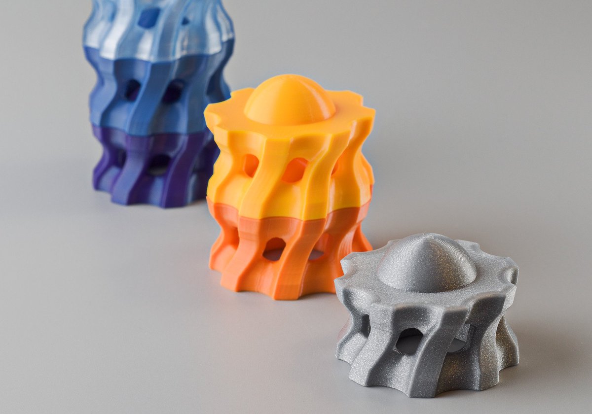 hotnozzle's tweet photo. Part(anon): Stackable material sample part designed in #Blender to test printability on model features I'd expect a good #3dprinting filament to handle cleanly. Photo: @Fillamentum/@FilamentOne PLA. https://t.co/oK0mhpJyFH https://t.co/9HA72PGvWg