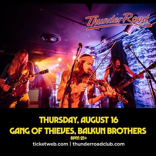gangofthieves's tweet photo. BOSTON! Get ready to rage, we party August 16th @thunderroadclub with the @balkunbrothers this summer!
#rockandroll #bostonmusic #thunderroad #thunderfunk #rock #party #summertime #thievesabout #gangofthieves #gangofthieves https://t.co/DrhUzbWGZC https://t.co/36FmB03oiw