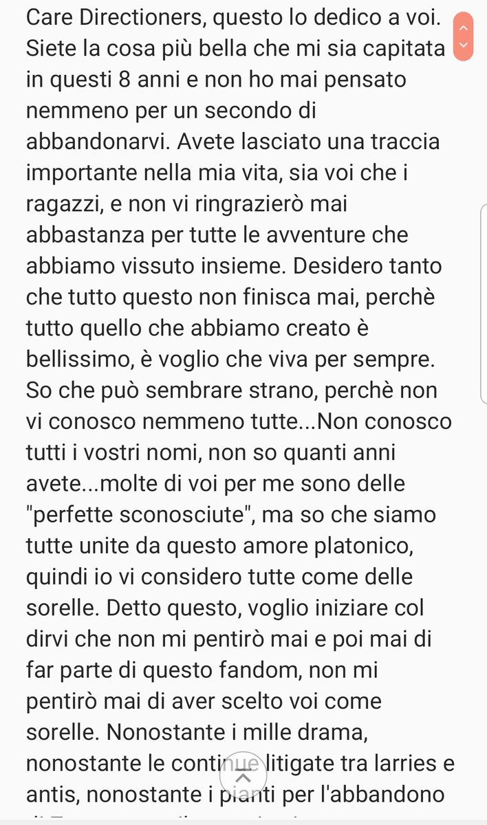 GVCCILOUIS's tweet photo. Ci tenevo a scrivere qualcosa per voi, perchè questo non è solo l'anniversario dei ragazzi. È anche il nostro. 8 anni fa non è nata solo una band.. è nata anche una bellissima e grandissima famiglia. Non è nulla di che, ma spero apprezziate. Vi voglio bene

#8YearsOfOneDirection https://t.co/WTMiwhtiQY