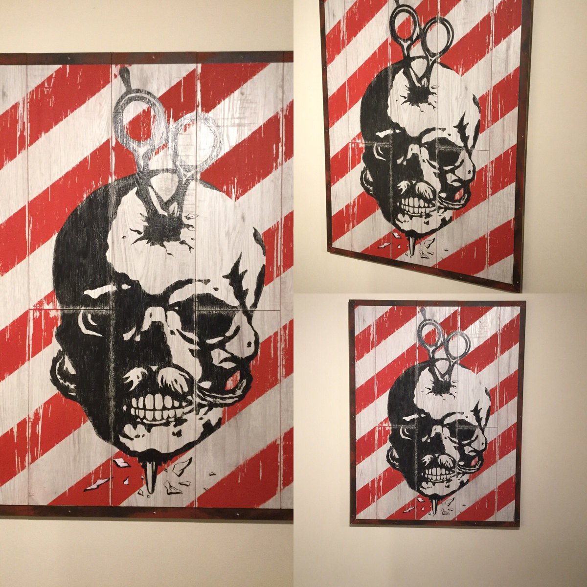 FOR SALE. This original painting could be yours. Lots of interest but no buyer as yet. £100 + pp. Large 850mm X 650mm approx #barberlifestyle #barber #barbering #barberstyle #barbershop #barberlife💈 #barbershopconnect #barberlife #hairsalon #hair #hairstyles #menshair #mensstyle