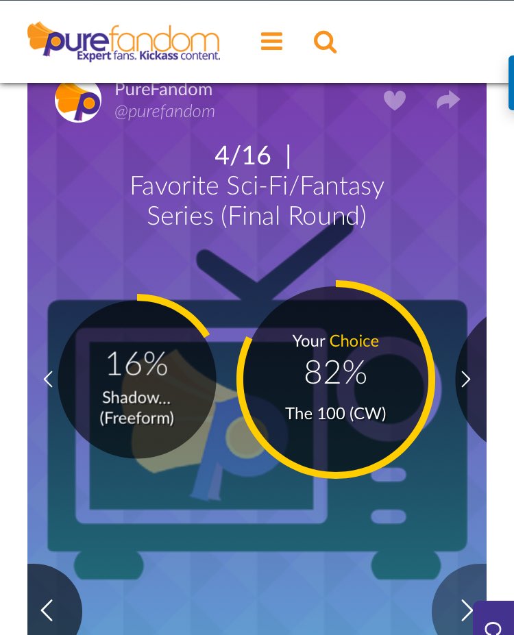 cheesebagzz's tweet photo. The 100 won best villain, ship, new character, best Sci-Fi Series and more! #PureFandomAwards #The100 @JRothenbergTV https://t.co/iyaBdv7IH3