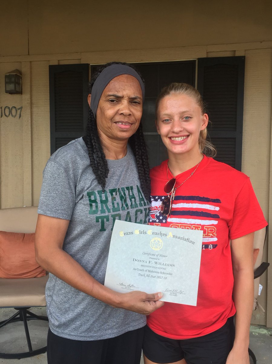 Congratulations to Makenna Schroeder on a great representation of Cubette Track as an All-Star at the Texas Girls Coaches Association in Arlington on July 11th!!!