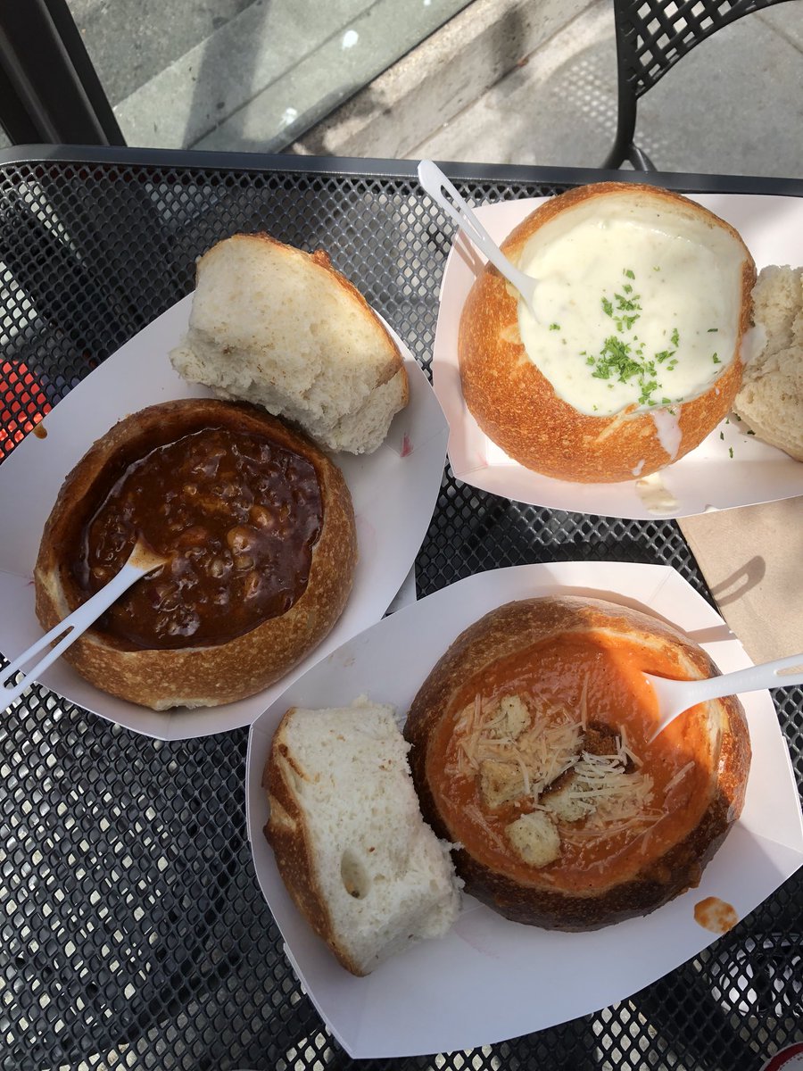 JenSchwanke's tweet photo. When in San Francisco, there must be lunch. On the Bay. In a bowl. Made of sourdough.
And there must be nothing left over.
@sfgov
@boudinbakery
@Fishermanswharf
#therewereleftovers #notforlackoftrying #sanfrandoneright #nextupcablecars https://t.co/cB2aU7NhA2