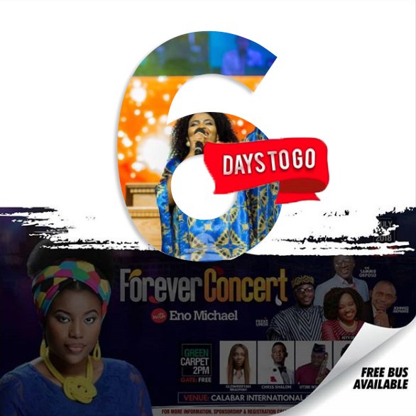 enomichael_'s tweet photo. 6 days to go to the gathering of believers in one place, with one heart, worshipping and praising our Lord, our King and our Master.
Forever Concert with Eno Michael @enomichael_
Make it a Date!!! July 29th, 2018
#ForeverConcert
#CICC
#Calabar
#hecannotlie https://t.co/ufEcyPKCHc