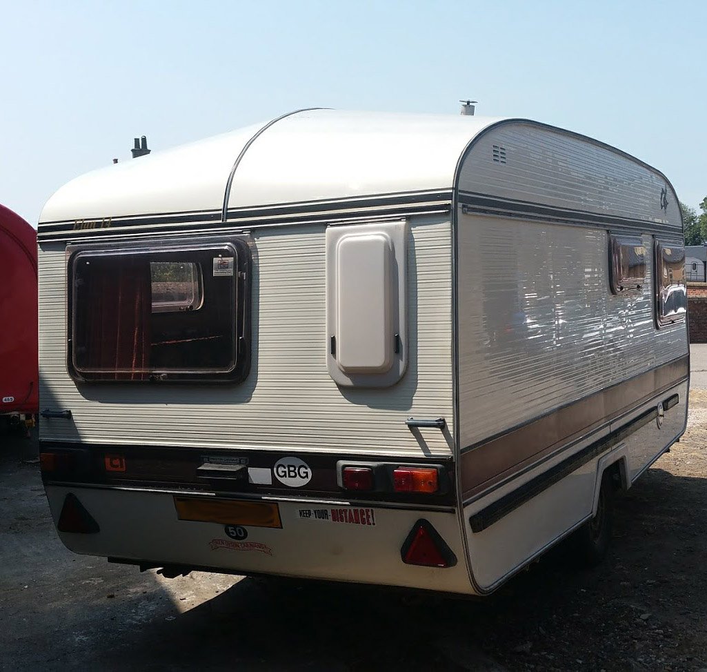 Towhoho's tweet photo. It took some time to complete but it's great to see this well loved caravan come back to life! More details on our mobile caravan polishing &amp; restoration service on our website https://t.co/Qie96gBCWo #caravan #retrocaravan #elan14 #caravansinternational #caravanpolishing https://t.co/Q2XXaZWeAr
