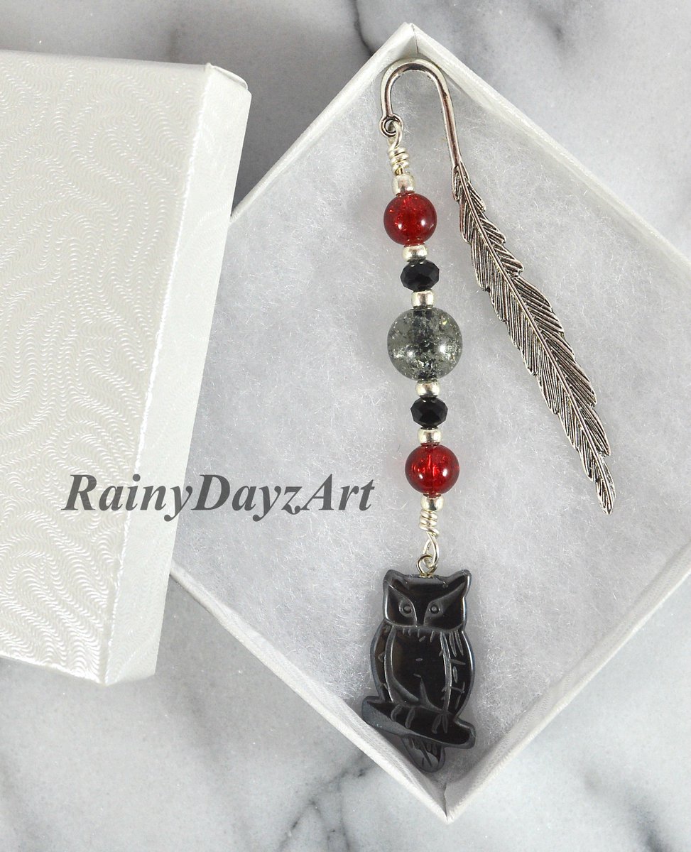 LisaTelquist's tweet photo. #Hematite Owl Charm &amp; #Feather Bookmark by #RainyDayzArt
https://t.co/14bahw8HHd #etsy #Handmade #Gemstones #Bookwormgift #booklovergift #HematiteBookmark #Backtoschoolgift #Teachergift #Teachergiftideas #Tribalbookmark #Bohobookmark #Bohochic #Hippiebookmark #Bookaccessories https://t.co/cxXmq7HGt6