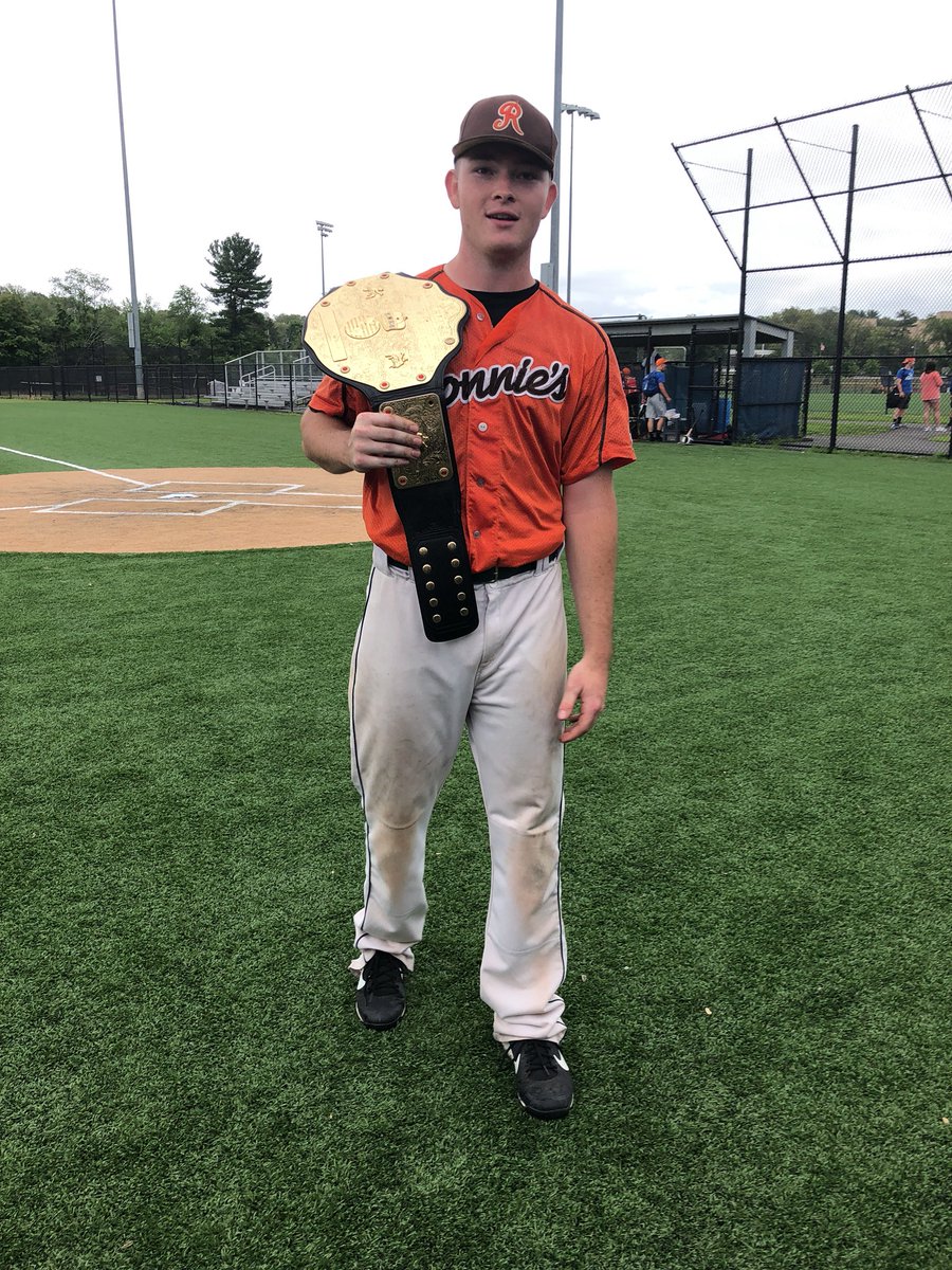 ronnies_rex's tweet photo. Ronnie defeats Auburn 2-1 to advance to the semifinals against Lunenburg. Charlie Ramsland wins the belt with a CG win and going 3-3 at the plate with a homer #DasRonnke #JulyTeam @tgsports https://t.co/f87TusTlqm