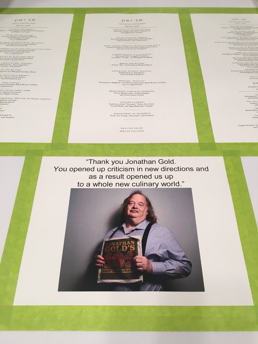 Thank you Jonathan Gold. You opened up criticism in new directions and as a result opened us up to a whole new culinary world.
