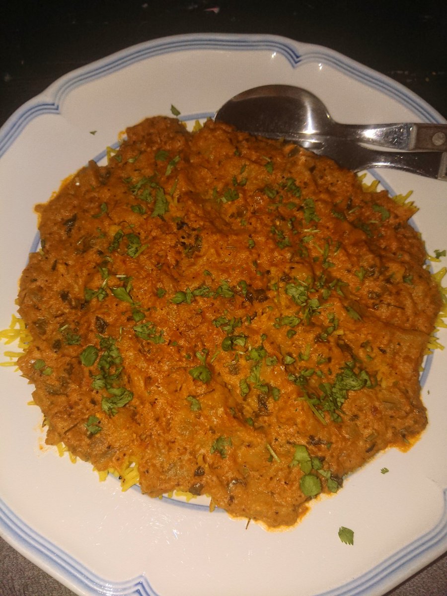 draupnir's tweet image. Baigan Bharta - #Indian #roasted #eggplant with #onion, #beans, #tomatos &amp;amp; #herbs