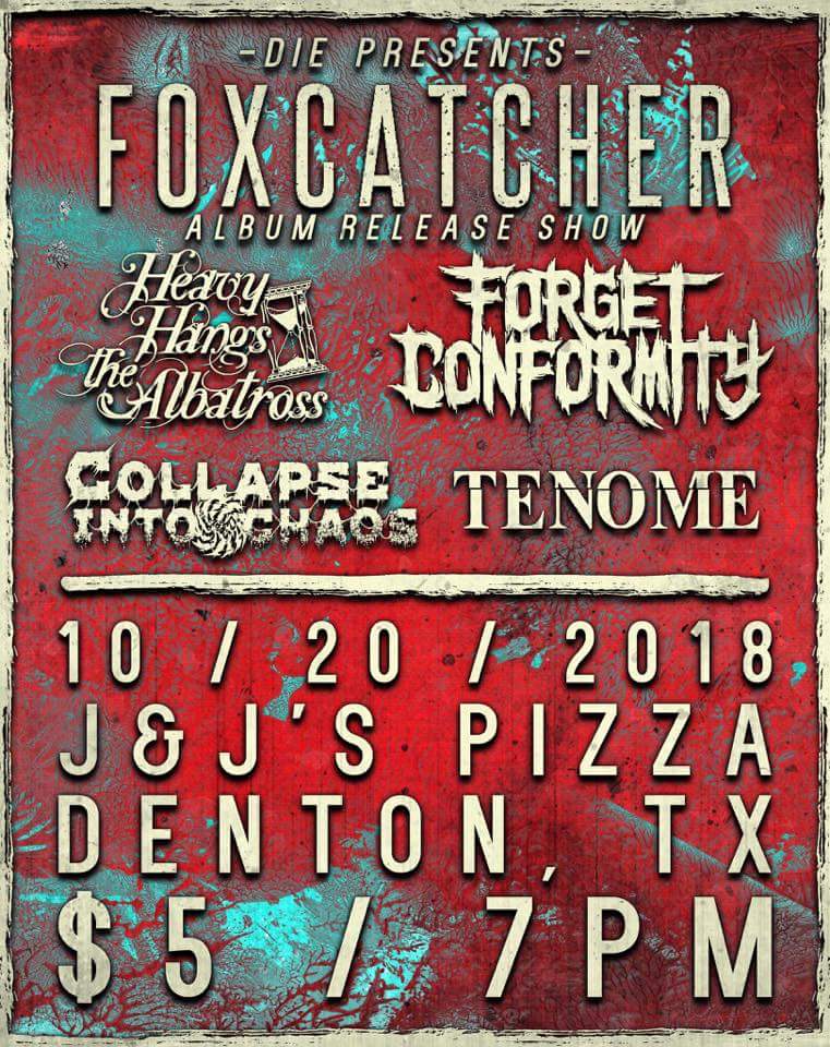 foxcatchertx's tweet photo. The wait is now over!
Come to J & J's Pizza on the Square in #Denton for our album release!!
Shout out to Dallas Independent Entertainment for setting this up.
###
#dallas #metal #die #dallasmetal #pizza #metalmusic #dentonmusic #albumrelease #music #newmusic #localmetal https://t.co/Gfwxu7iMpd