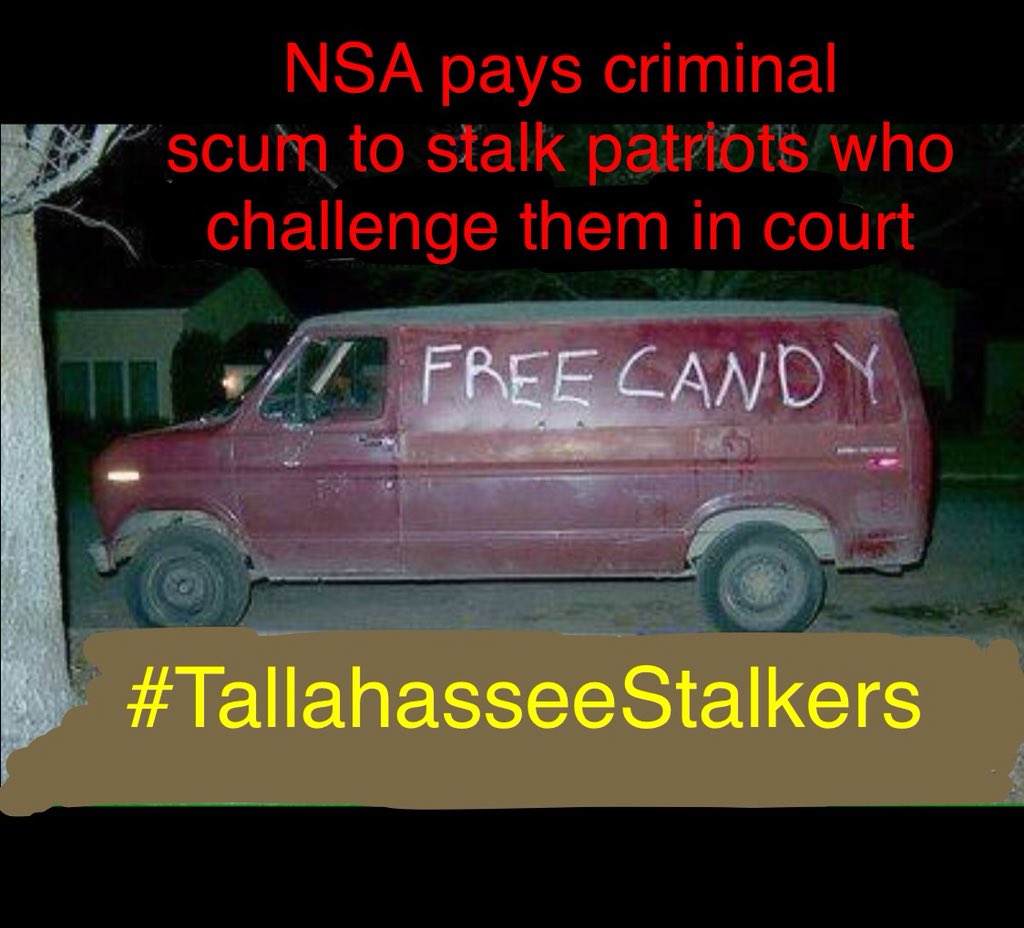 karen_kams56's tweet photo. Ode to #Tallahassee #DHS #FBI #FusionCenters #Infragard #RedneckRetards #ContractStalkers #ContractKillers #TheWalkingBrainDead #parasites #STUPID https://t.co/ij8WR6x0ja