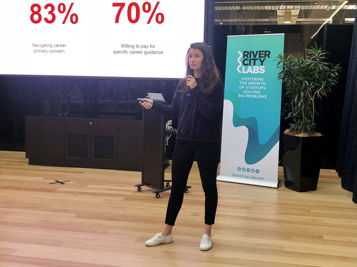 RiverCityLabs's tweet photo. Pitch 3 I Don’t Serve Coffee! helping humanities students feel valuable and employable. Connecting you with mentors. #startups #YSCOMP18 #Youth #RCL #diversity https://t.co/O52qZZP3uO
