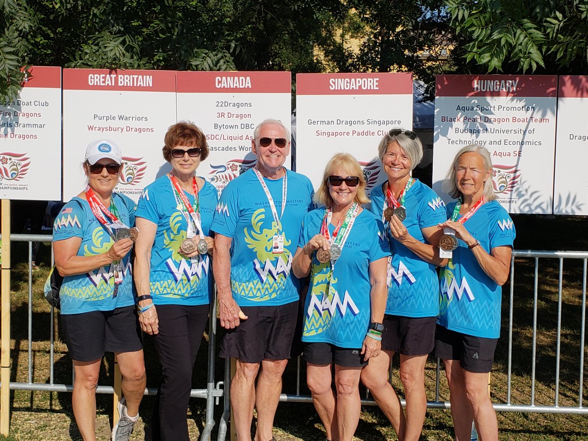 TTownDragonBoat's tweet photo. Congratulations to our Tacoma Dragon Boat Association paddlers competing with WAM in the IDBF Club Crew World Championships in Hungary! Terrific showing! We are so proud of you! Way to represent our club, #Tacoma &amp; great sport of dragon boating! #SouthSound #dragonboat 😀 https://t.co/G2j1yBDMO3