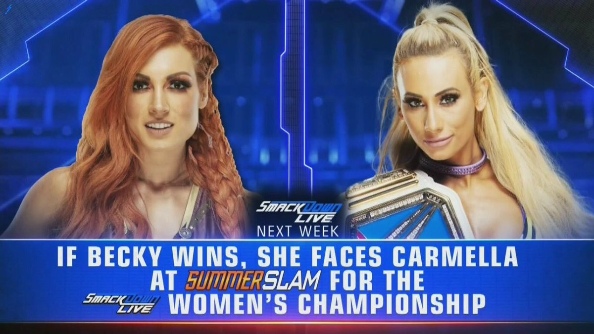 I beat Charlotte Flair Twice. I beat Asuka twice. I’m a two time Ms. MITB. Becky Lynch might’ve tapped me out to become the first Smackdown Women’s Champion, but I’ll be damned if she becomes a two time.