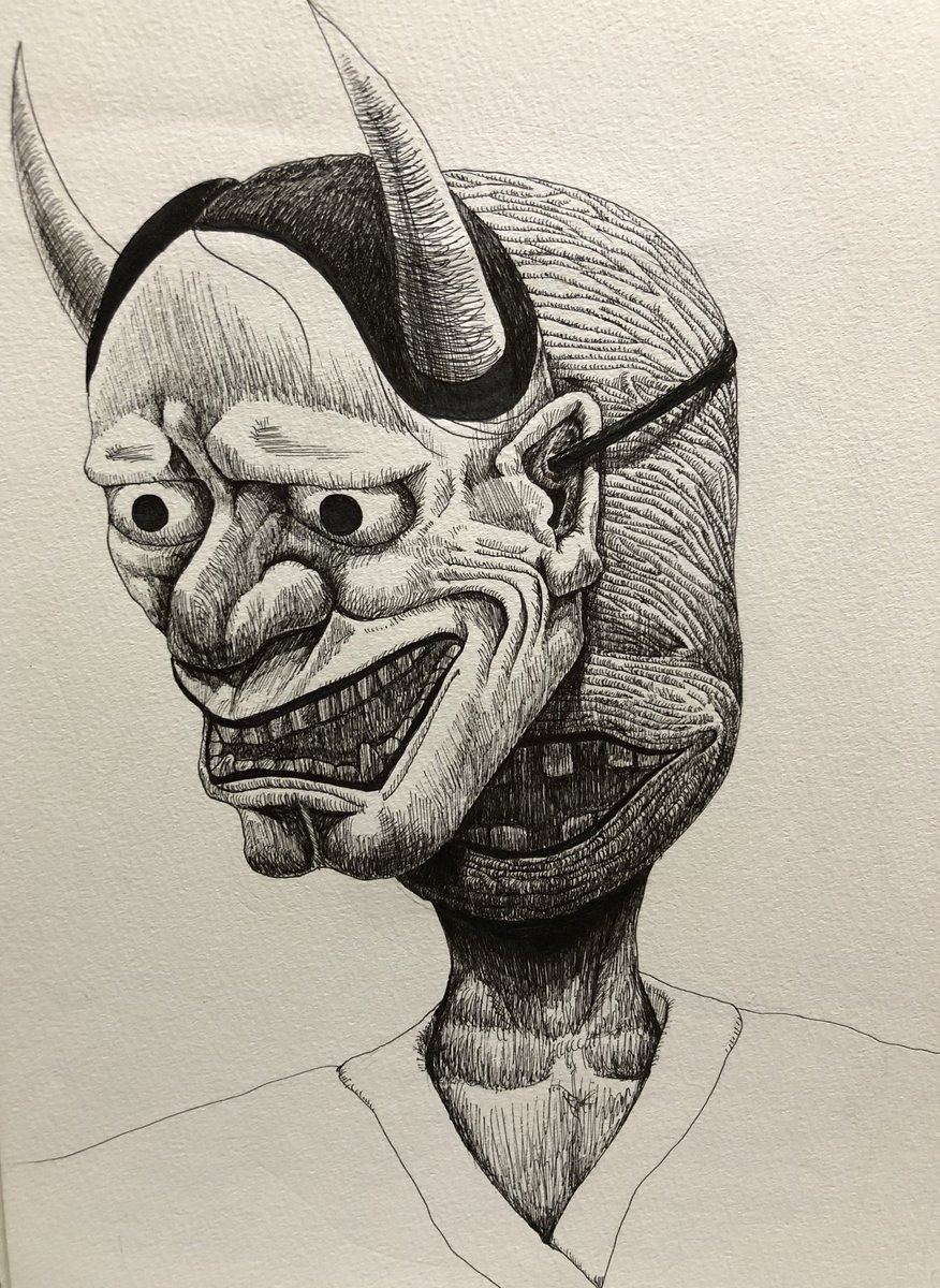 ふじつぐ Japanese Youkai Nopperabou Wearing A Mask Of Hannnya 般若面をかぶるのっぺら坊 Ballpoint Pen Drawing ボールペン ミリペン イラスト ペン画 妖怪 T Co Hnmqc145uu ふじつぐ Japanese Youkai Nopperabou Wearing A Mask Of Hannnya 般若面をかぶるのっぺら坊 Ballpoint Pen Drawing ボールペン ミリペン イラスト ペン画 妖怪 T Co Hnmqc145uu