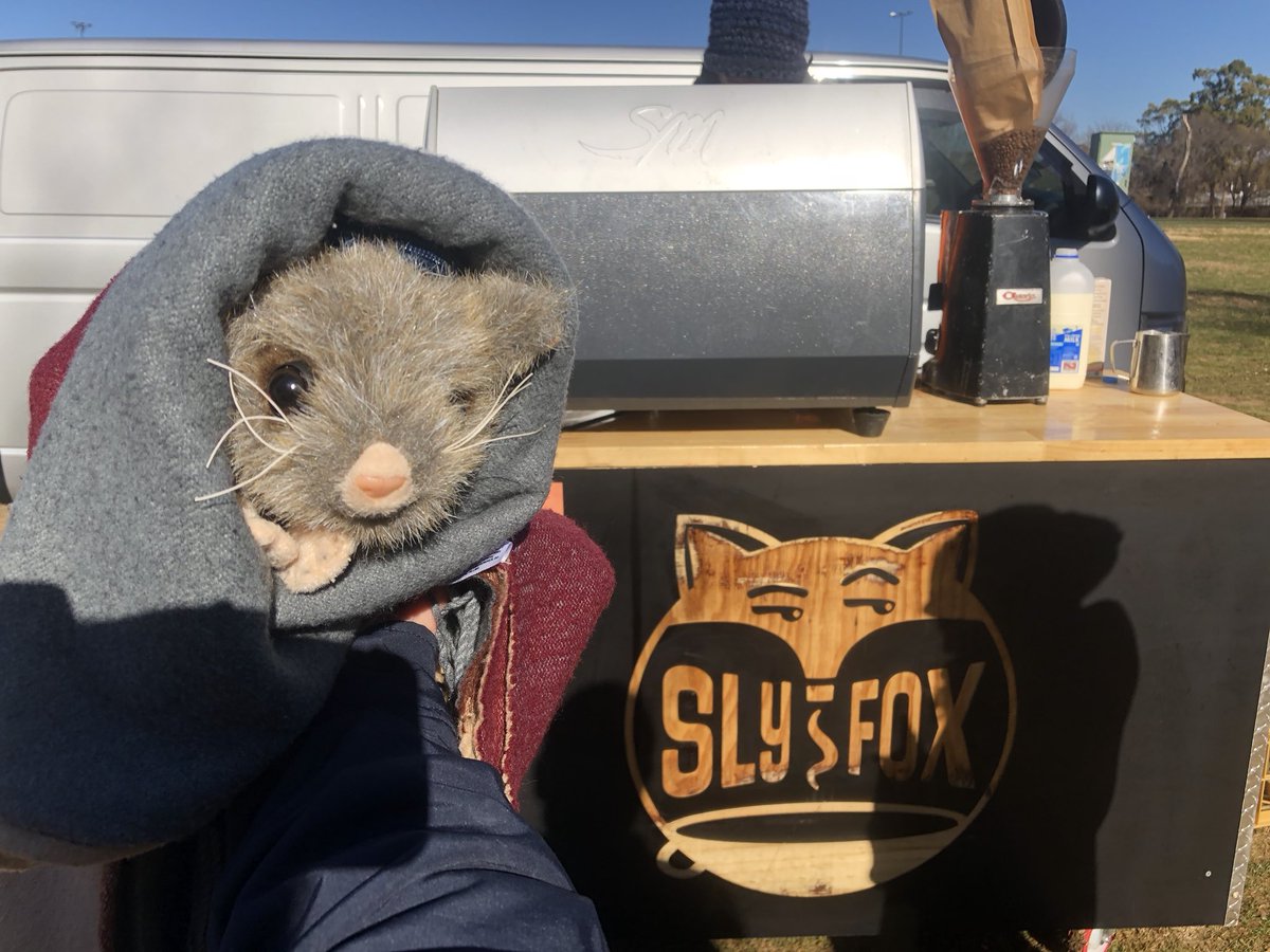 EdTechPosium's tweet photo. #edtechposium possum is feeling the cold in #Canberra! But free mobile coffee always helps. Look forward to seeing you when it’s warmer. Keynote announcement coming up next #edtech #highered https://t.co/5nof3FC6cX