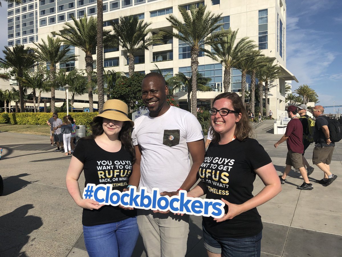 malcolmbarrett's tweet image. Special shout out to @EmilySchepker &amp;amp; to the slew of fans who supported the wacky idea of dual heliclockters flying over comic-con w/ a #SaveTimeless banner. To know there is such passion for the message of inclusivity we put out... 

It means more to me than you’ll ever know.