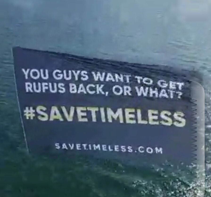 malcolmbarrett's tweet image. Special shout out to @EmilySchepker &amp;amp; to the slew of fans who supported the wacky idea of dual heliclockters flying over comic-con w/ a #SaveTimeless banner. To know there is such passion for the message of inclusivity we put out... 

It means more to me than you’ll ever know.