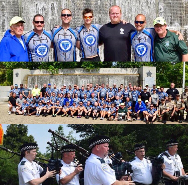 OrlandParkpd's tweet photo. #MissionAccomplished. Retired and current members of the #OrlandParkPD and family members completed the 400 mile/four day bike ride across #Illinois to benefit #police officers' survivors. Job well done. Welcome home! #ILCOPS https://t.co/8NvHcbKKVP