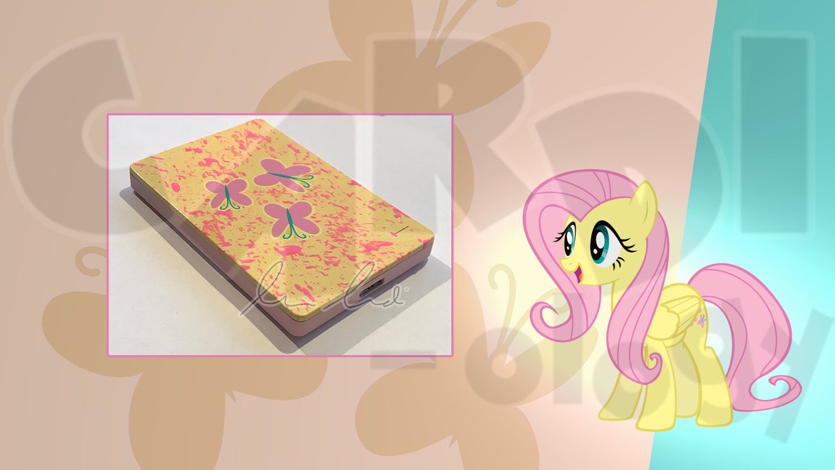 #itscardiology #custom #seagate #mlp #fluttershy You can find this and other items for sale on my eBay page here:  ebay.com/usr/cardi-ology