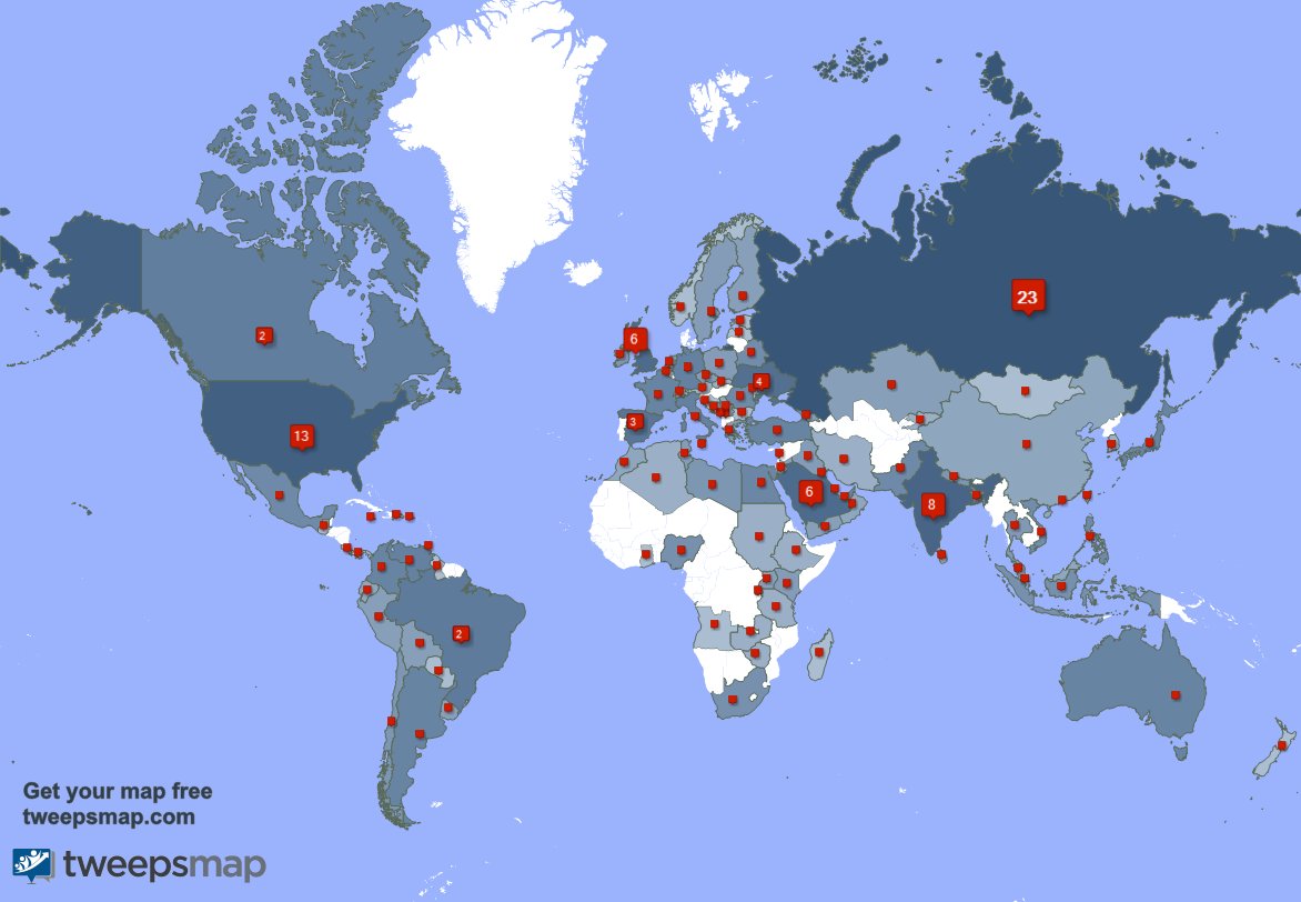I have 8 new followers from Belarus 🇧🇾, and more last week. See tweepsmap.com/!asaoppenheimer