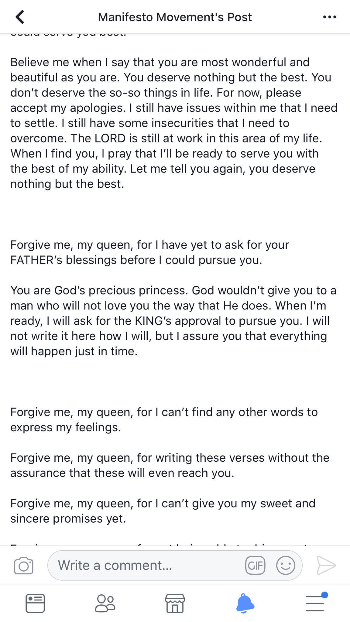 Jervy Fermin on X: Forgive Me, My Queen (a letter from a godly