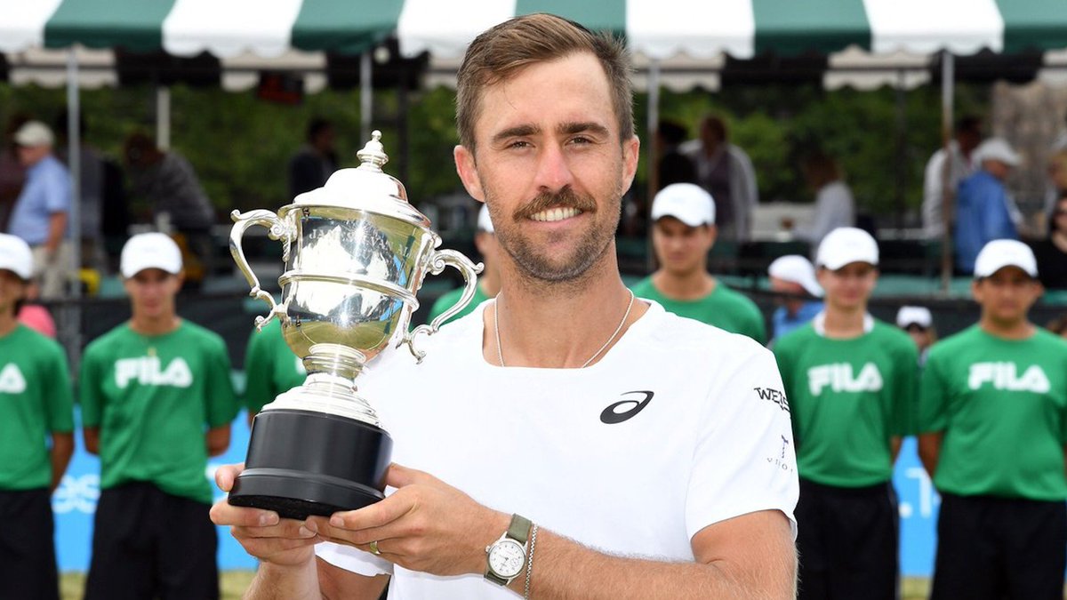 Tennis's tweet photo. Steve Johnson defeats Ramkumar Ramanathan to capture #DellTechOpen title in Newport––his second career grass-court title. | https://t.co/jy1zFqHyi1 https://t.co/7XoDHBPOng