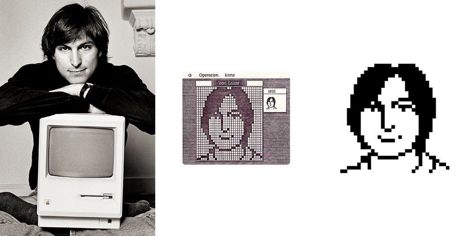 苹果初代 Macintosh 标志性设计的幕后故事。1984 年初代苹果 Macintosh 发布之前，Susan Kare 为它设计了图标和字体。中文版：https://t.co/kf01UiMMmS 谢谢翻译 #设计参考 // The Story Behind Susan Kare’s Iconic Design Work for Apple https://t.co/lUylQAzIDN https://t.co/UWUxrSDMZt 1