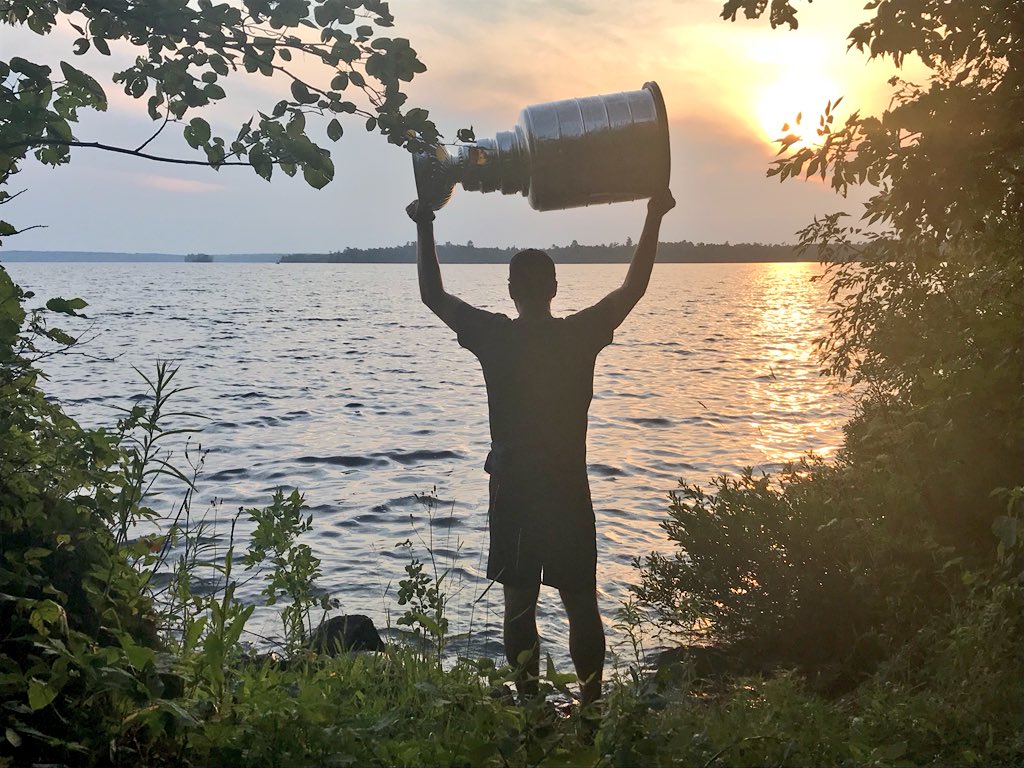 Capitals's tweet image. Nisky’s perfect end to a Minnesota #StanleyCup Day. #ALLCAPS