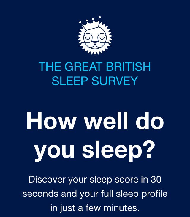 Sleep - how much do you value yours?
.
This is a great little health check for your quality of sleep.
.
greatbritishsleepsurvey.com
.
<a href="/_ukactive/">ukactive</a> <a href="/drchatterjeeuk/">Dr Rangan Chatterjee</a> <a href="/BenCoomber/">Ben Coomber | Human Optimisation Specialist</a>