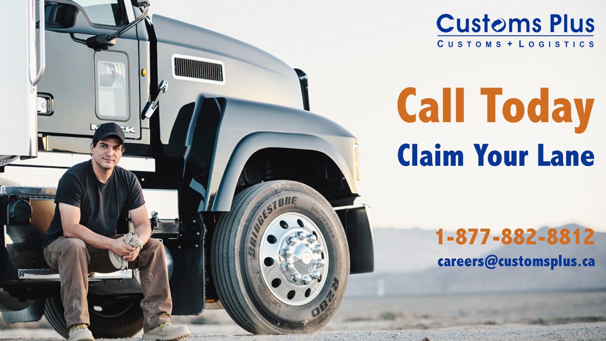 CustomsPlus's tweet image. Know a #Transport #TruckDriver or #OwnerOperator ?
$500 #Referral for qualified candidate!