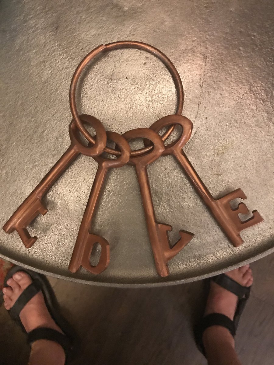 JimSpivey3's tweet photo. The small man
Builds cages for everyone
He knows.
While the sage,
Who has to duck his head
When the moon is low,
Keeps dropping keys all night long
For the
Beautiful
Rowdy
Prisoners.
~hafiz

Check out my latest birthday present from my dear friend @MichelleMcKeel https://t.co/okTR5axwKp