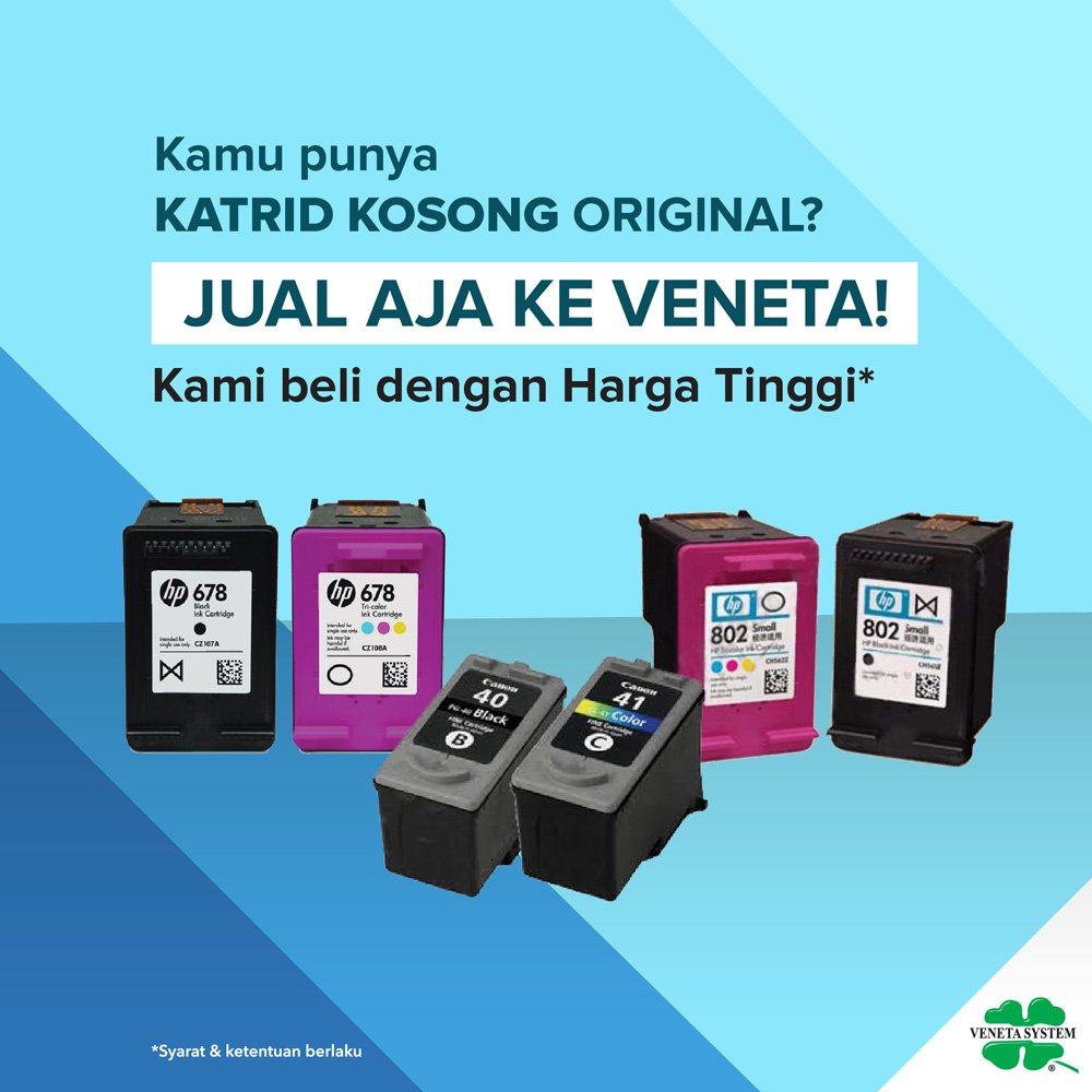 klub_veneta's tweet photo. Kamu punya #Katrid Kosong Original?
Jual Aja ke Veneta System πββοΈπββοΈ
Temukan outlet terdekatmu di:
https://t.co/daB9v8JPZx
Veneta System Customer Care : 0817 677 9999
Belanja Tinta Printer Gak Pake Repot di https://t.co/zFDDGYw2qU https://t.co/jPREl7emot