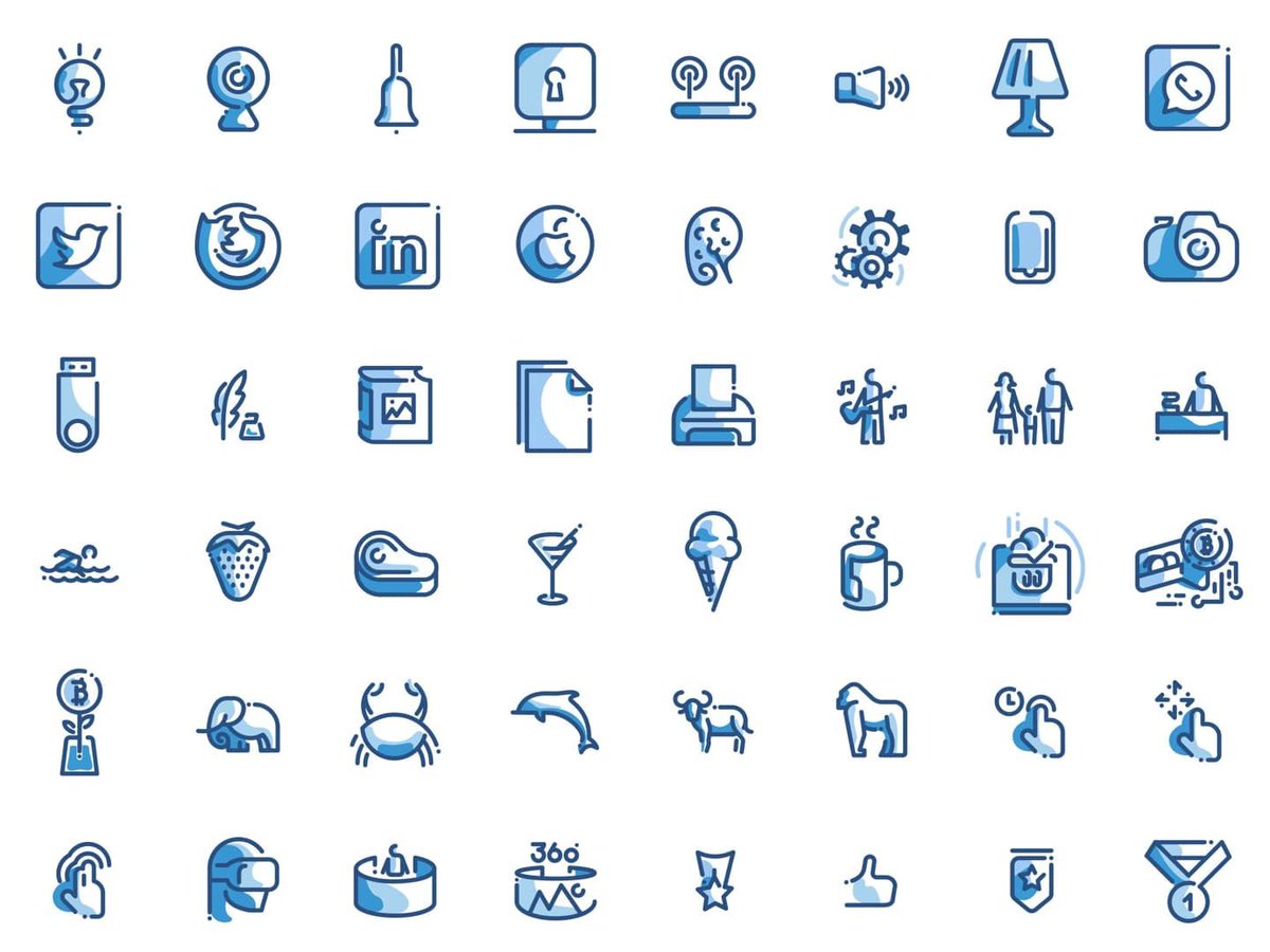 FreeUIDesign's tweet image. 100 Free Duo-Tone Line Icons - Free Vector icons line - FreeUI.Design buff.ly/2JM2Wew