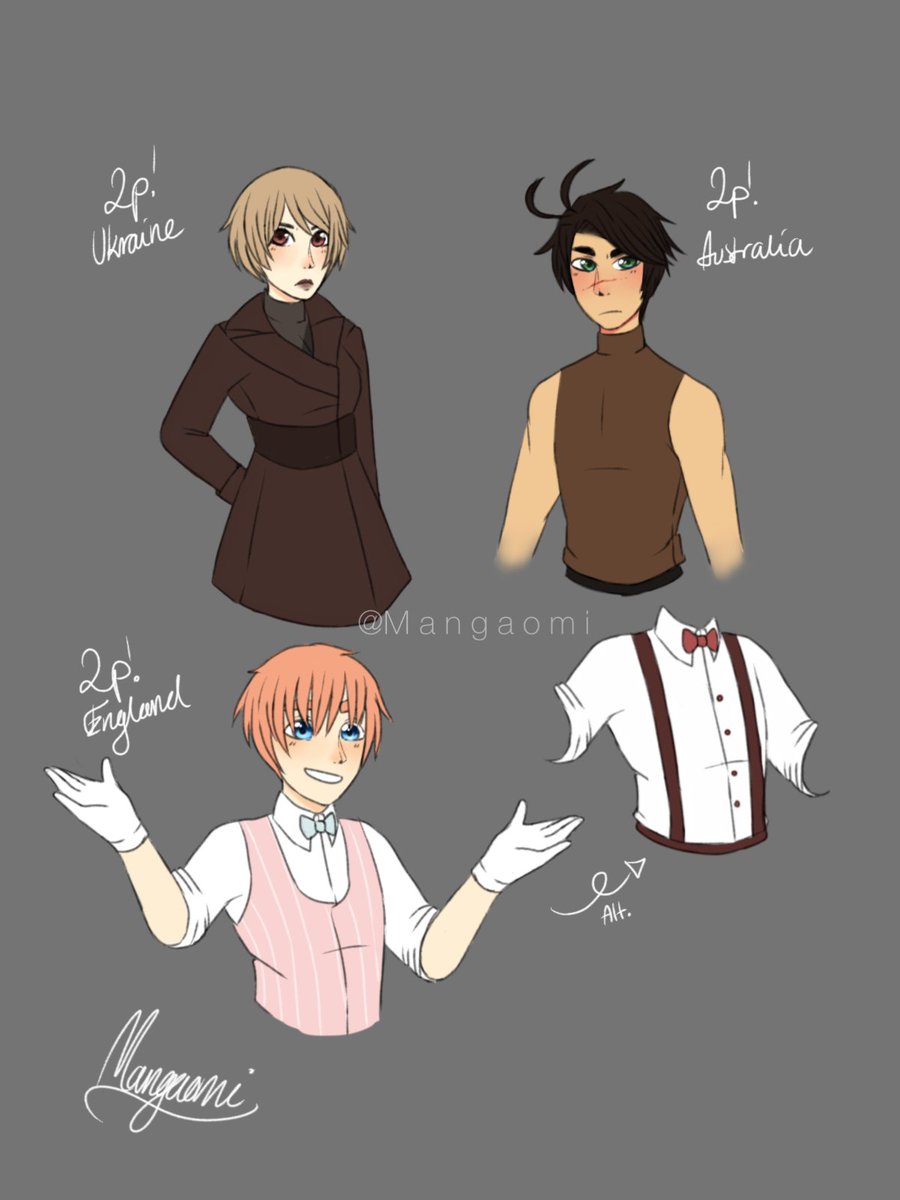 muuki On Twitter My Version Of 2p Ukraine 2p Australia And 2p England Alt Outfit D D Hetalia Deviantart